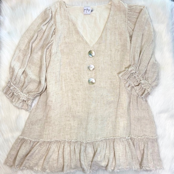 polly Dresses & Skirts - Polly Tiered A-line Dress Fringe Babydoll Swing